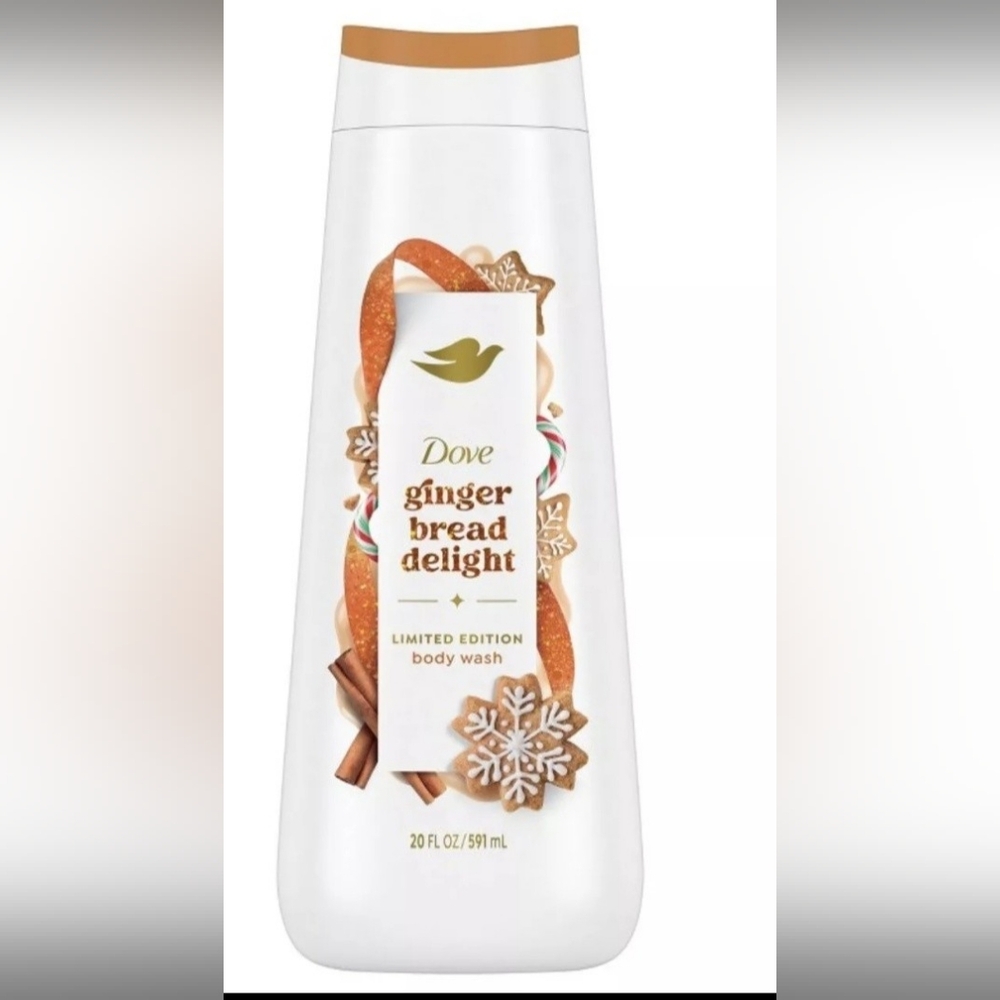 New Dove Gingerbread Delight Holiday Treat Body Wash Limited Edition 20 oz.